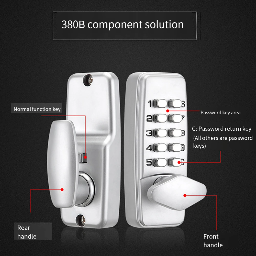 Apartments Homes Combination Lock Mechanical Number Performance Reliable Security Versatile Waterproof Zinc Alloy