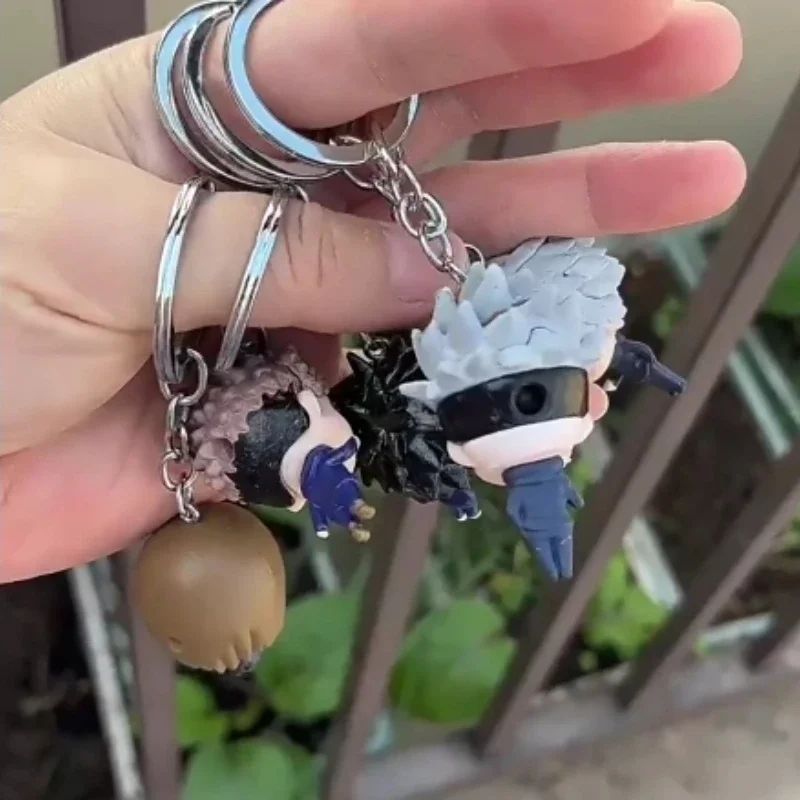 주술회전 애니메이션 피규어 키체인, 사토루 고조 이타도리 유지 카와이 인형 가방 펜던트, 후시구로 PVC 키체인 장식 선물