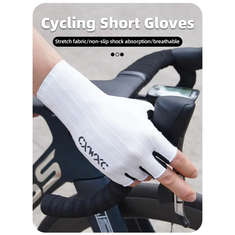 

CXWXC Cycling Half Finger Gloves Men Women Breathable Anti-slip Glove Fitness Sport Training Gloves With Extended Wrist Guard