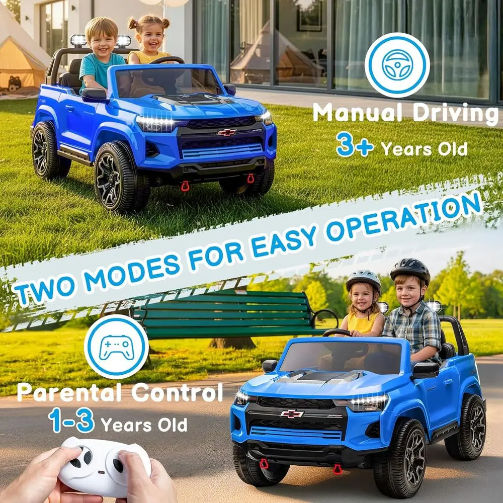 Voiture électrique Colorado sous licence 24V pour enfants, jouets pour tout-petits avec télécommande, voiture électrique 2 places