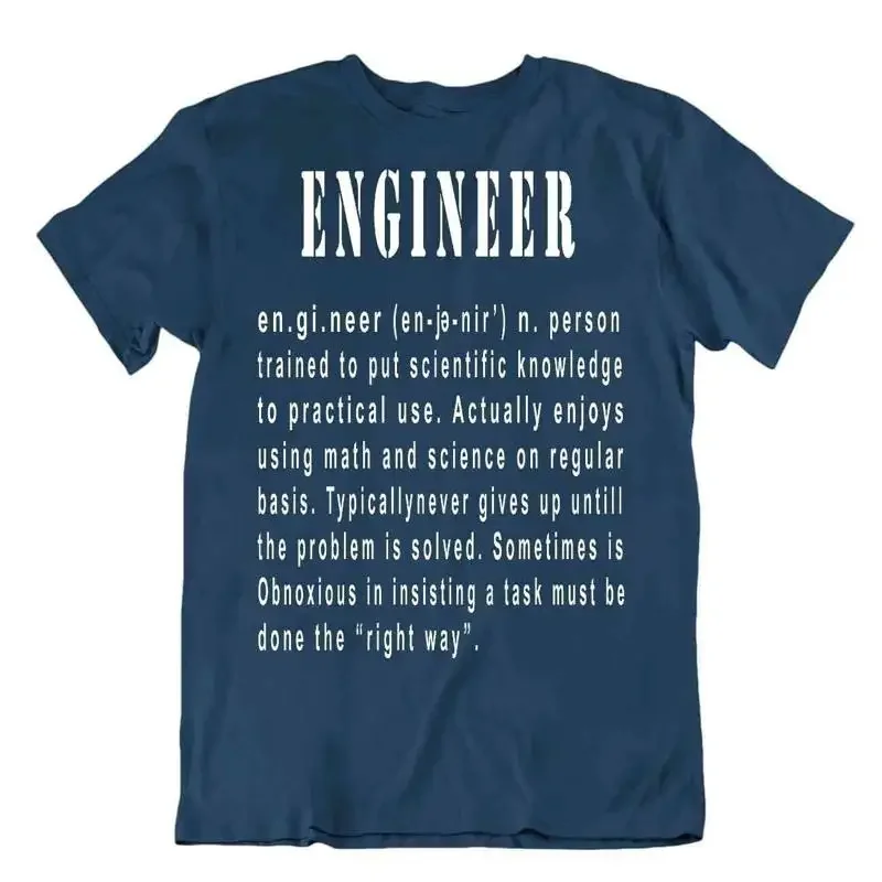 Engineer Definition T Shirt Architect Shirt Funny Builder Joke Tee