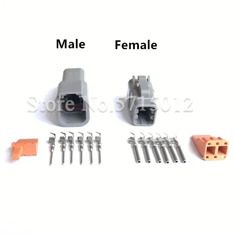 6 Hole DTM DTM06-6S/ATM06-6S DTM04-6P /ATM04-6P Waterproof Automotive Connectors Wire Socket For Truck Auto Cars