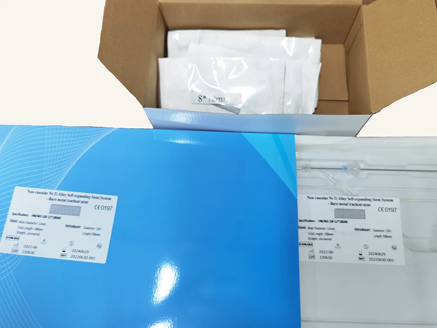 Vétérinaire l jetable réutilisable vétérinaire animal de compagnie Nitinol extensible Stent esophageal trachéal pour chien