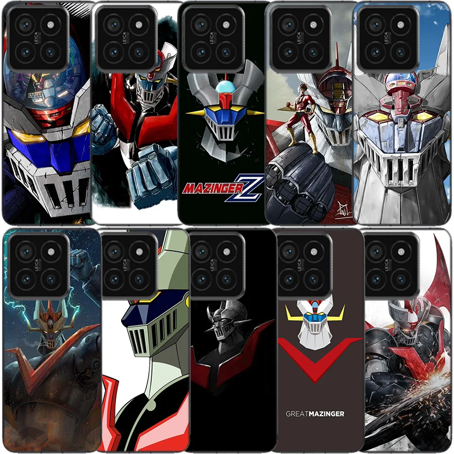 Manga Mazinger Z Anime Clear Phone Case For Xiaomi Mi 13 12 12T 11 11T 10 10T Pro 11i 9 9T 8 Lite CC9E A3 A2 TPU Pattern Soft Fu