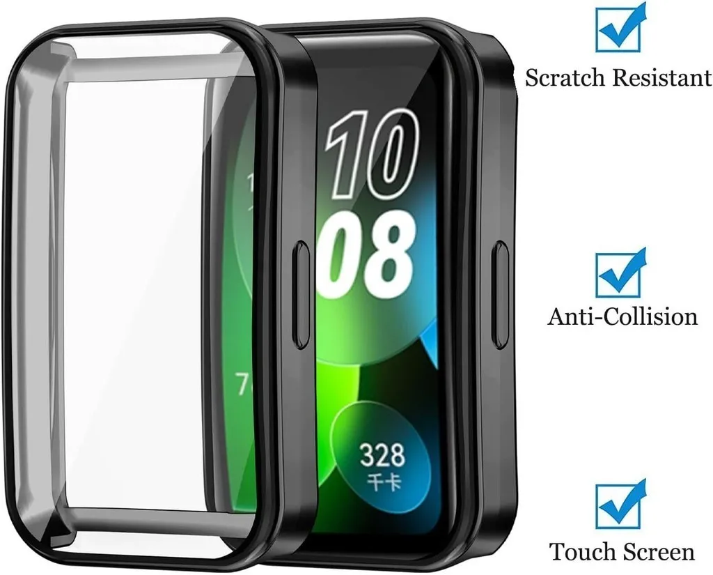 Juste de protection en TPU pour Huawei Band 8 9, montre de galvanoplastie souple, cadre de protection d'écran, couverture complète