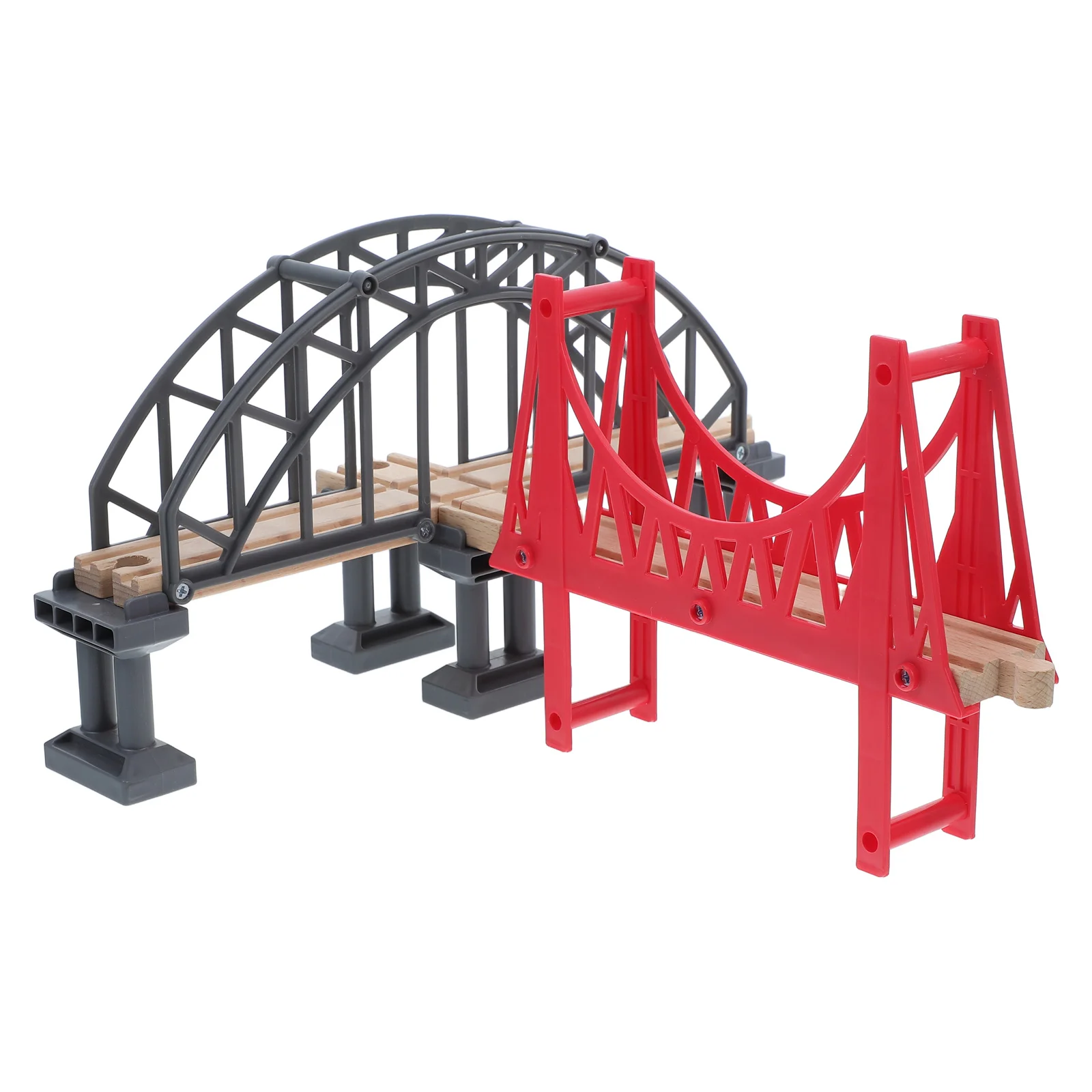 Train Track Trains Toy Bridge Supports Wood Wooden Plastic Model Tunnel Child Hanging