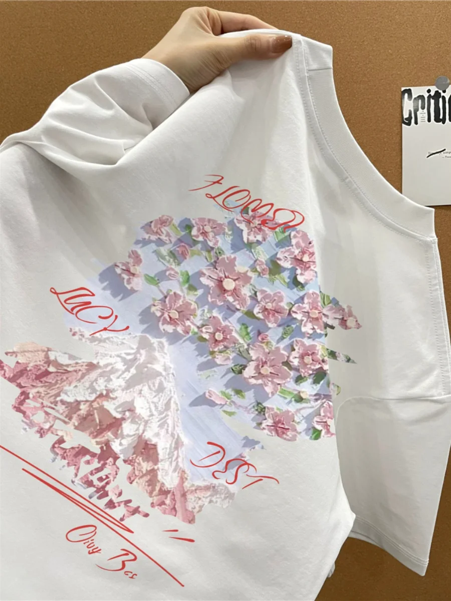 

Design Sensation Pure Cotton Short Sleeve T-Shirt Unisex Couple's Wear Fashionable Sun Protection Clothing for Autumn