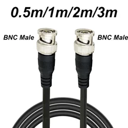 Cable adaptador BNC macho a macho para cámara CCTV, conector BNC, accesorios para cámara, 0,5 M/1M/2M/3M