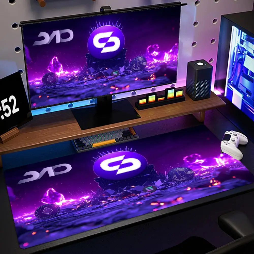 

Neon Pink Purple Flame ' Logo Mouse Pad - Gaming & Office Essential"