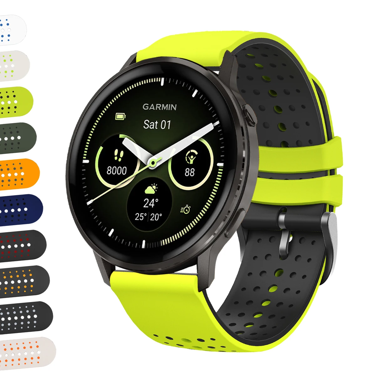 22 mm Silikonband für Garmin Venu 4 45 mm/Forerunner 570–47 mm 265 255 Musik-Handgelenkband Vivoactive 4/Venu 3 2 Armband