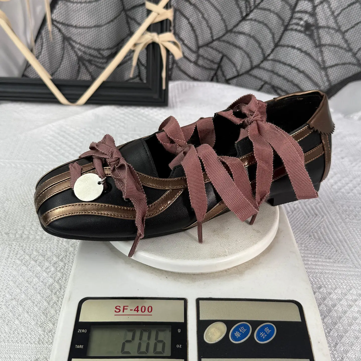 Niche Show-style Red Women Genuine Leather Round-toe Shallow Ballet Flats and Casual Mary Jane Flats Shoes