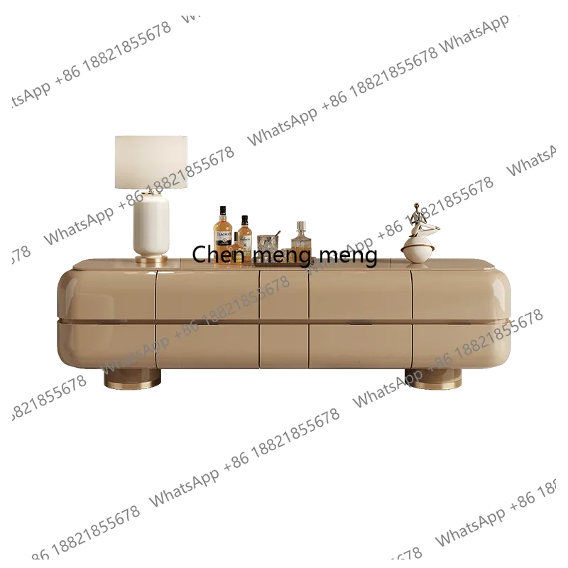 

American Style Painted TV Cabinet for Living Room, Wall-Mounted Storage, Floor-Standing Modern Storage AV Cabinet