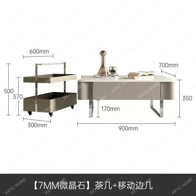 simple slate saddle coffee table microcrystalline stone is now a minimalist high-end square combination living room