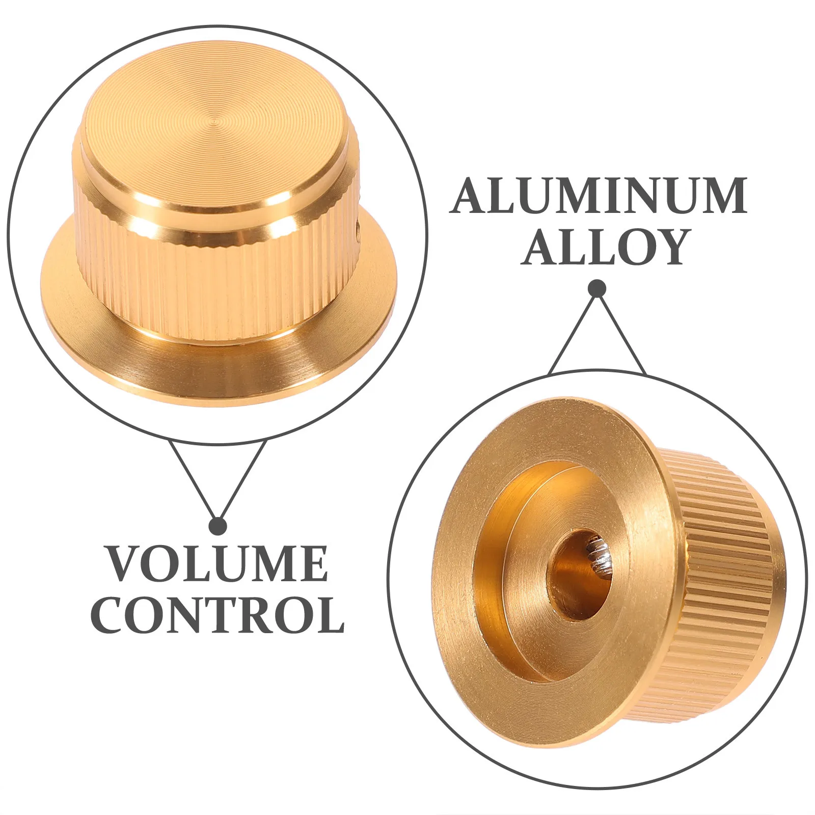 غطاء مقبض التحكم في مستوى الصوت من سبائك الألومنيوم لأنظمة الصوت المضخم، غطاء مقبض بديل معدني أنيق سهل التركيب #5