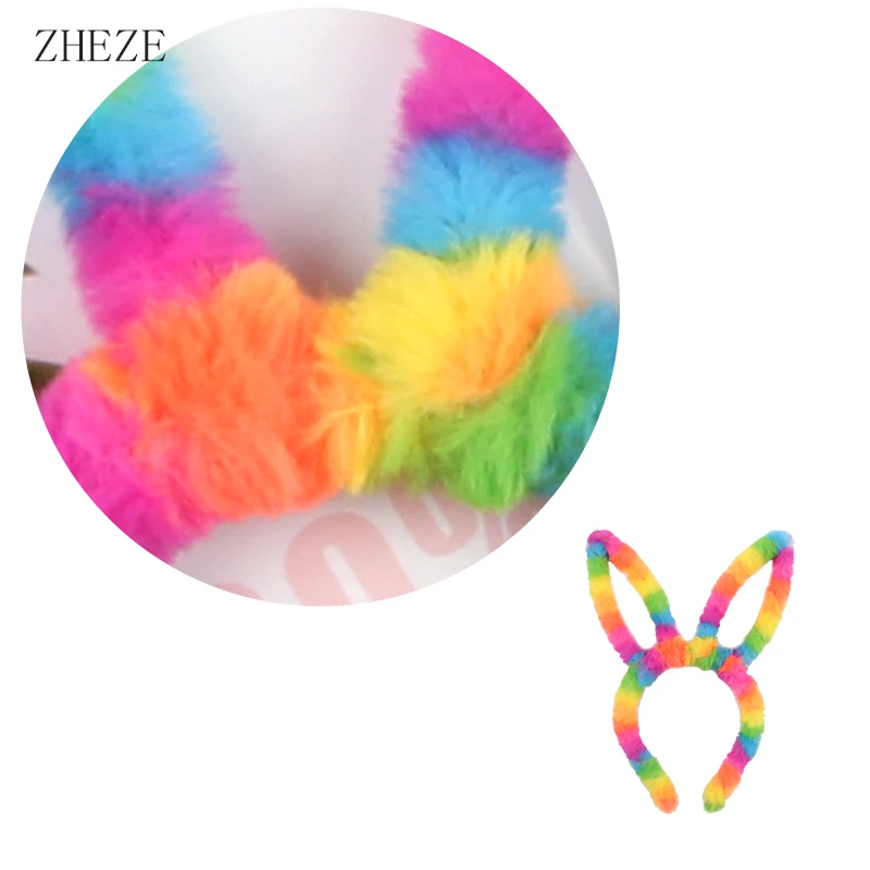 1pc Cute Plush Hair Hoop for Washing Face Skincare Kawaii  Bunny Ear Shaped Headband for Women Girls Wear Daily Hair Accessories view 3