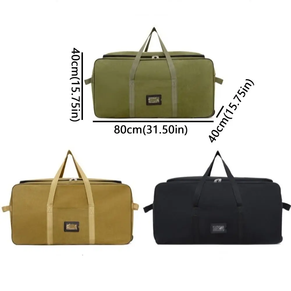 Foldable Weekend Travel Bag Multiple Compartments Waterproof Trolley Backpack Large Capacity with Detachable Wheels Duffel Bag