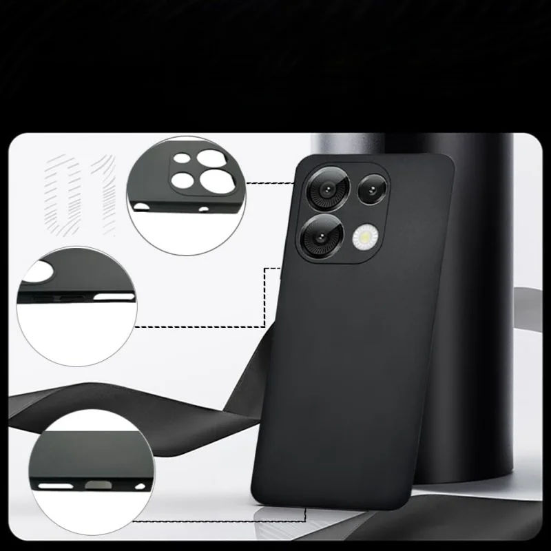 For Umidigi G9 Note90 Full Protection Case For Umidigi G9 Note90 Full Frosted Black Material Soft TPU Shockproof Back Phone Case
