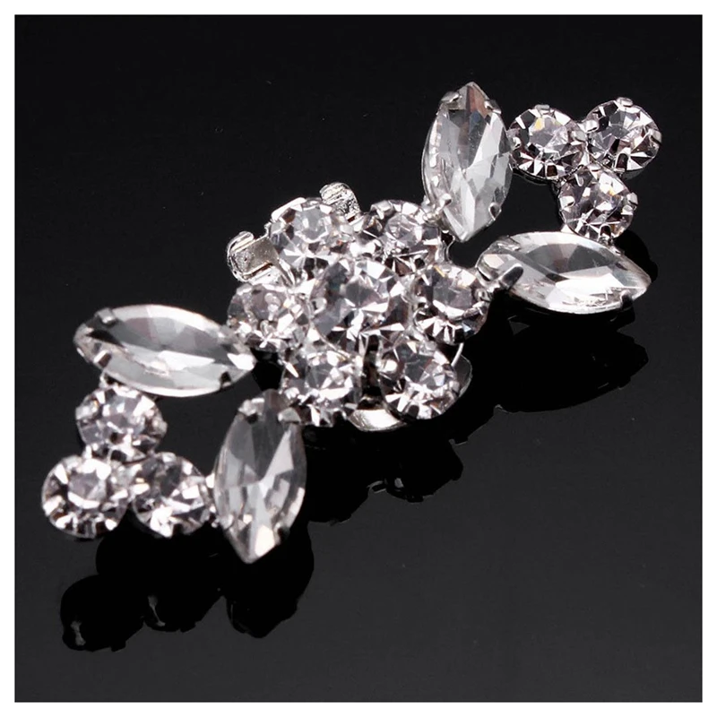 คลิปหนีบรองเท้าประดับคริสตัลพลอยเทียมสำหรับเจ้าสาวใน RISE-2Pair สำหรับงานแต่งงาน