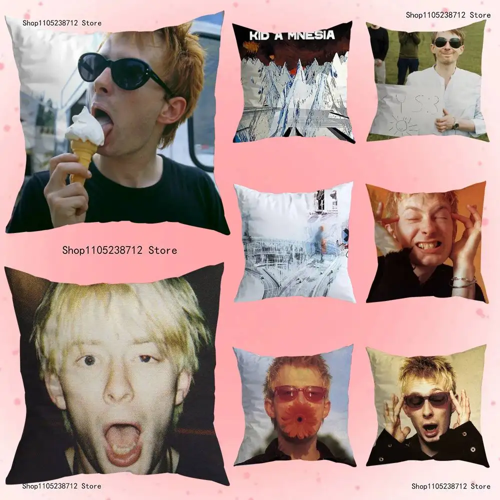 

R-Radioheads Thom Y-Yorke Anime Celebrity Merchandise All-Match Printed Pillow Case Sofa Car Office Room Decoration Protector