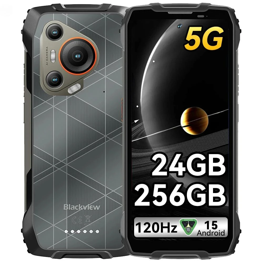 BLACKVIEW BL7000 Smartphone robuste AI [chargeur UE non inclus] 5G Android 15 24 Go (8 + 16 Go) 6,78'' 7500 mAh 33 W NFC