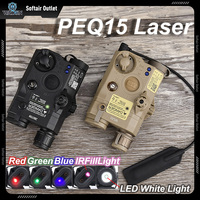 Softair PEQ-15 Dummy Airsoft UHP AN PEQ 15 LA 5C Red Dot Green Blue Laser Indicator IR Fill Light Scout LED AR15 Model Hunting
