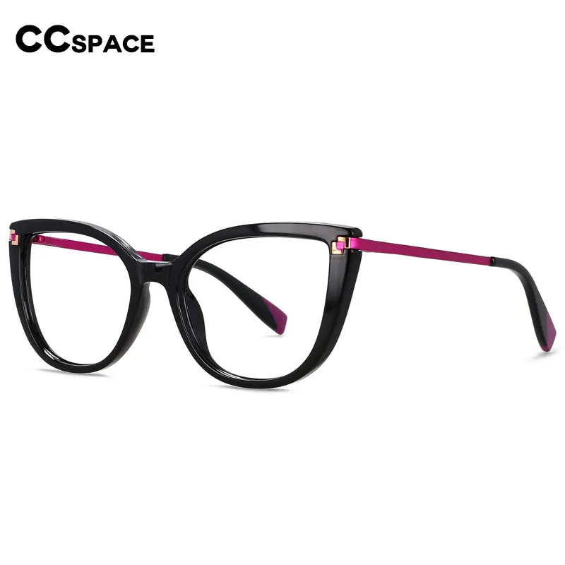 56520 Women\'s Fashion High Quality TR90 Anti Blue Light Glasses Metal Spring Hinge Customized Prescription Glasses