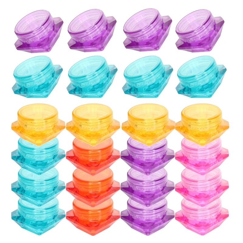 

50pcs 5g Cosmetic Container Makeup Cream Nail Art Lip Balm Containers For Storage Refillable Bottle Travel Portable Plastic Jar