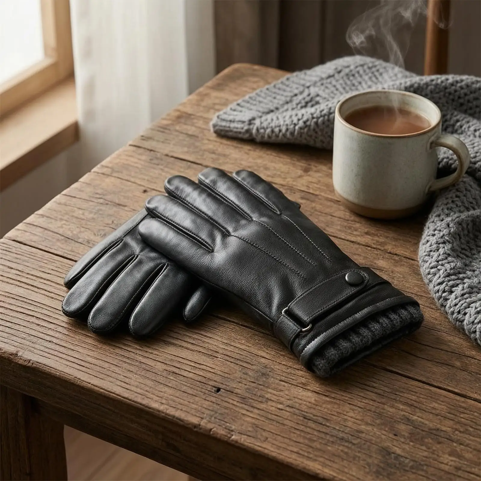Gloves with Fleece Fleece-Lined Soft Touchscreen Gloves Comfortable for Driving