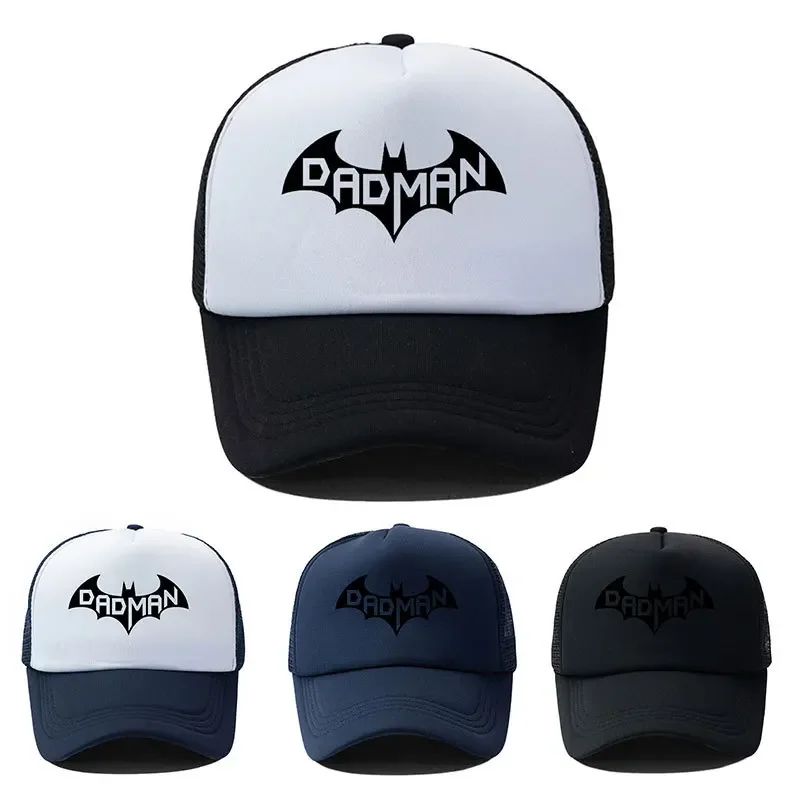 Trendy Printed Batman Letter Driver Cap For Men And Women European American Hip Hop Style Sunshade Mesh Cap Summer Duck Tongue C