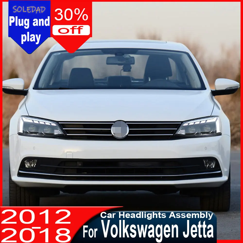 

Car for VW Jetta2012-2018 Sagitar Headlight MK6 Jetta Headlights DRL Turn Signal Low High Beam Projector