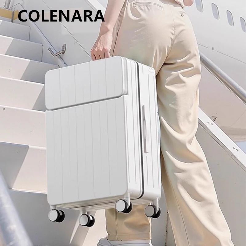 

COLENARA 20"22"24"26 Inch Suitcase Box New Universal Multifunctional Front Open Trolley Case Boarding Box Large Capacity Luggage