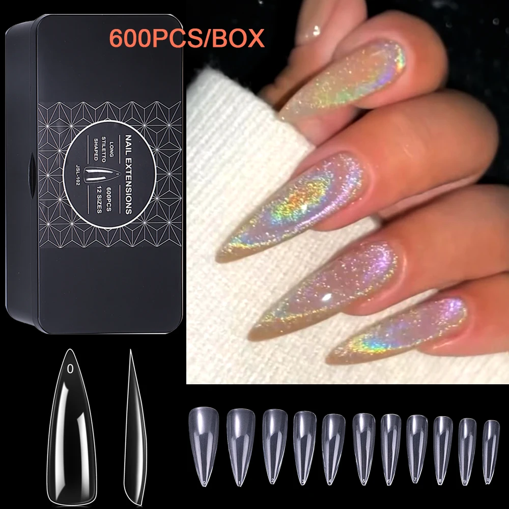 600Pcs/Box Fake Nai… - image