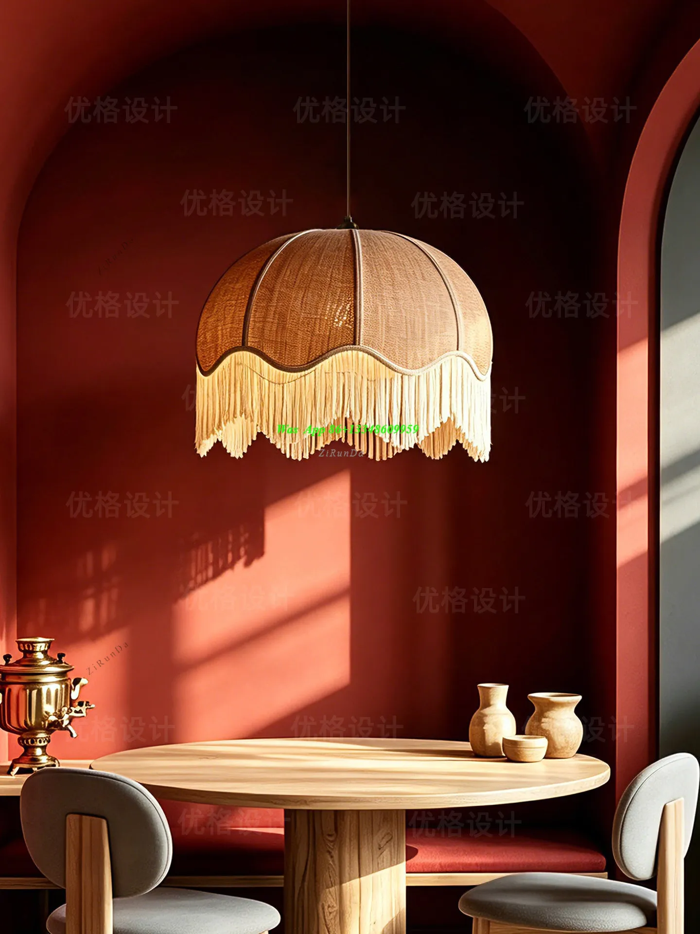 French Antique Restaurant Chandelier Villa Living Room B & B Bedroom Retro Atmosphere Fringed Lighting
