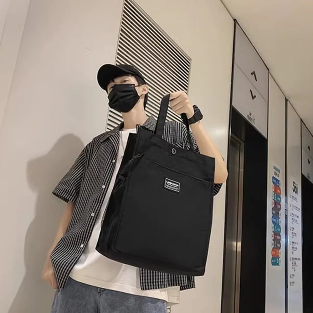 カジュアル男性通勤トートバッグオックスフォード布大容量キャンバスショルダーバッグファッション防水ポータブルファイルバッグアウトドア