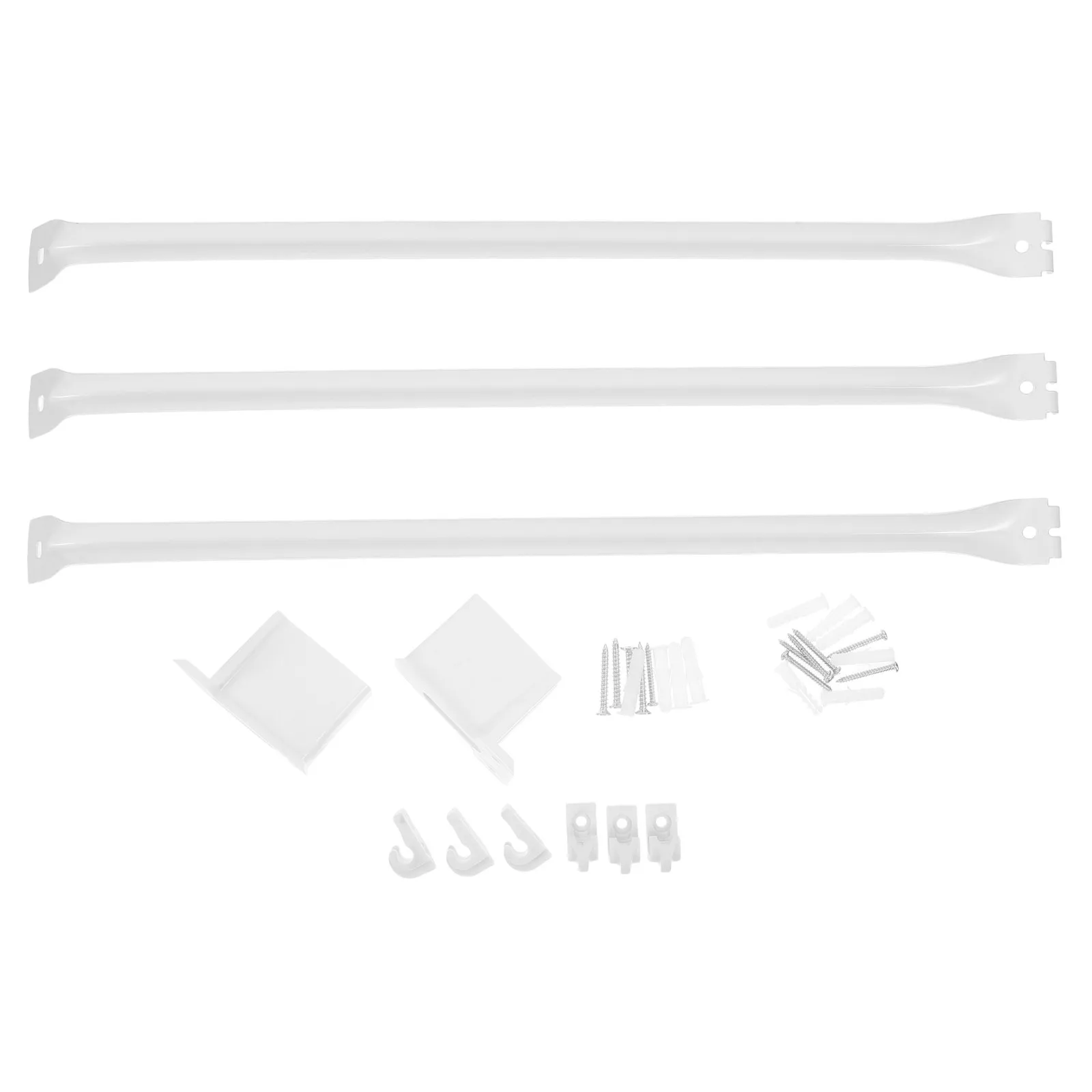 

1Set Heavy-Duty Metal Shelf Brackets System for Rv Trailer Camper Awning Shelving Wire Closet Storage 17Inch Support with Wire