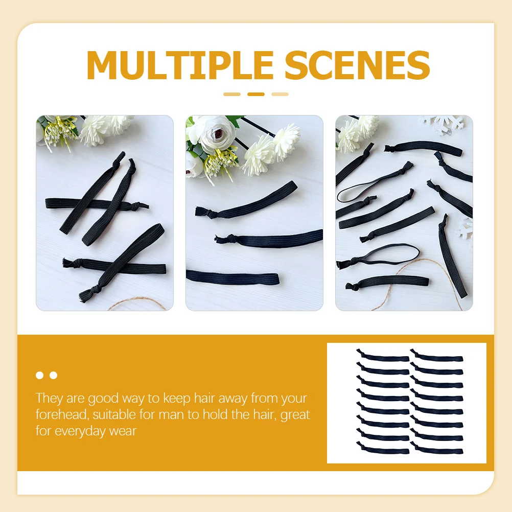 

30Pcs Elastic Hair Ties for Men No Crease Sports Headbands Secure Hold Ponytail Holder Lightweight Comfortable Fit for Exercise