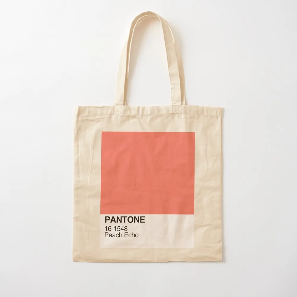 Pantone Peach Echo Tote Bag university shopper bag Candy bags Shopper bag Big