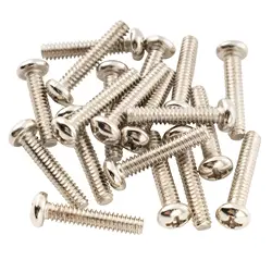 Musiclily Basic Steel UNC#6-32 Inch Thread 3.5x18mm Single Coil Pickup Mounting Screws for ST Electric Guitar (Set of 20)