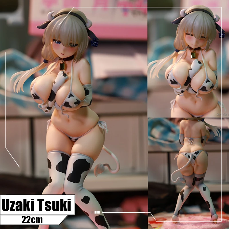 

Wave Uzaki chan wa Asobitai Uzaki Tsuki Cow Pattern Dream Tech 1/7 Ushigara Bikini Action Figure Anime Sexy Girl Adult Doll Toys