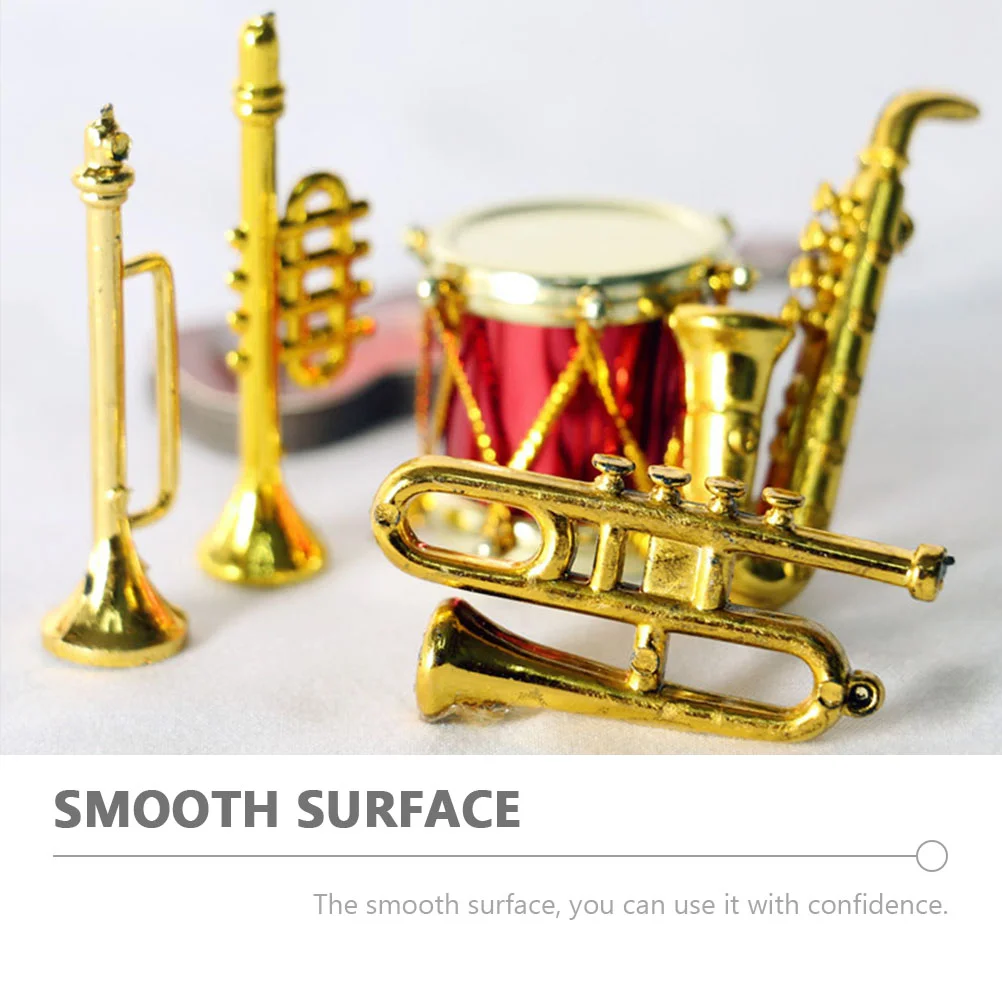 Mini Saxophone House Accessories Toys Trumpet Decor Miniature Instrument Model Props