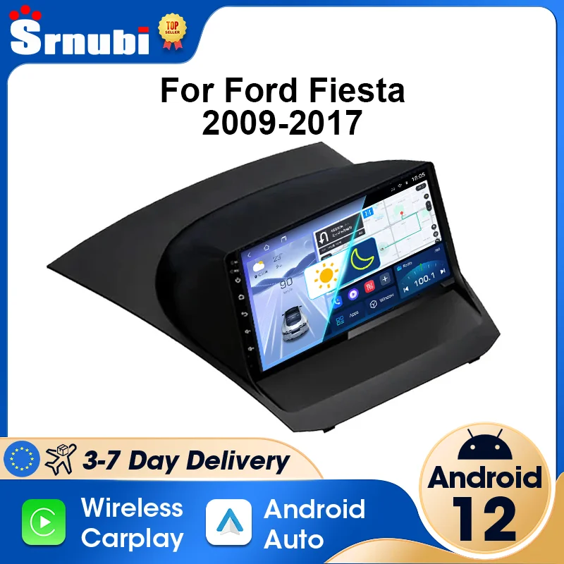 Wireless Carplay Android 12 Car Radio for Ford Fiesta 2009-2017 Multimedia Player 2Din 4G Autoradio Navigation Head Unit Stereo