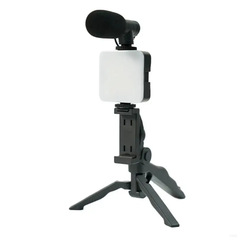 

K3NB Phone Vlogging Includes Stable Tripod LED Light and Directional Microphone