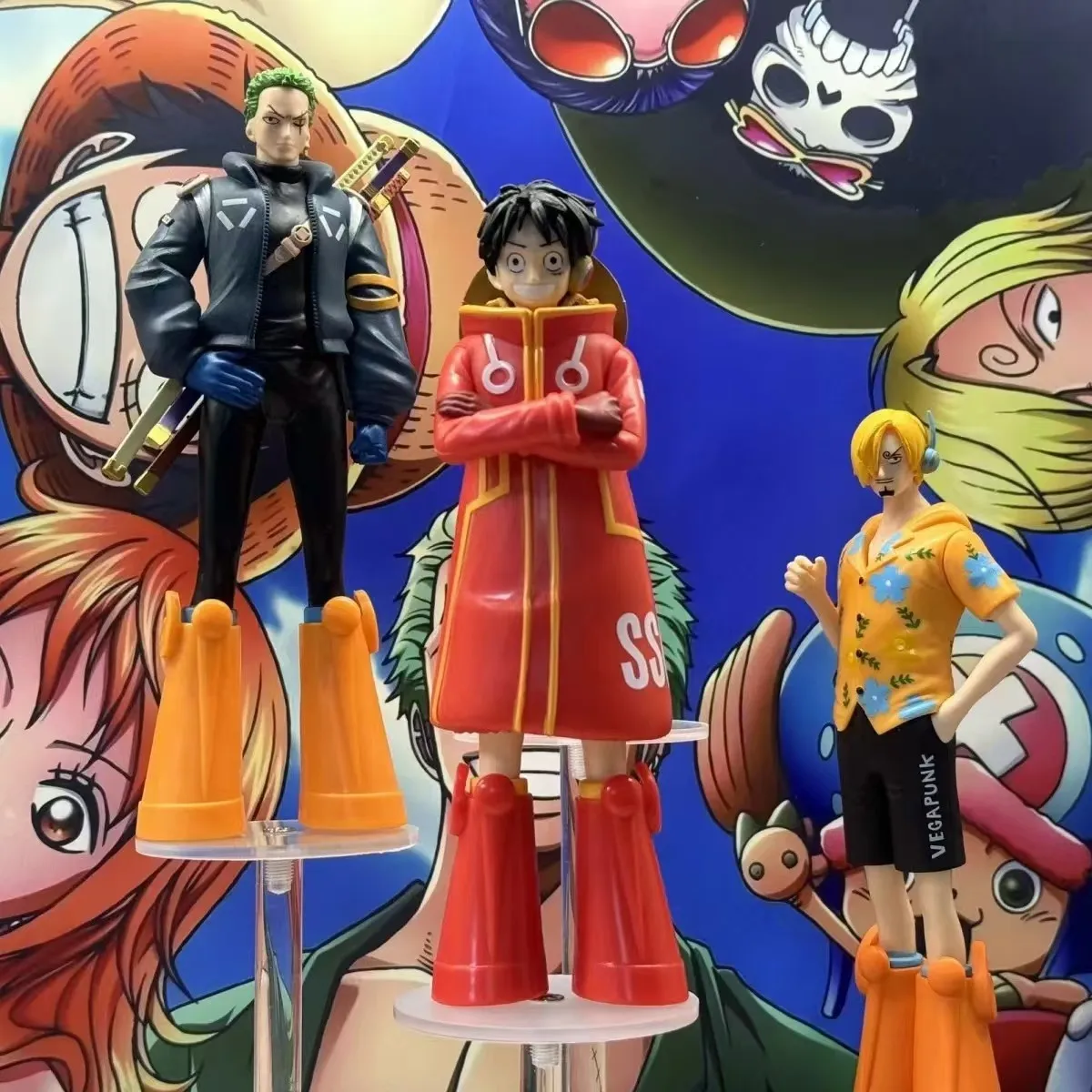 One Piece Egghead Arc Figure Set Luffy Zoro Sanji Nami Chopper Anime PVC Action Figure Collectible Model Toy Gift