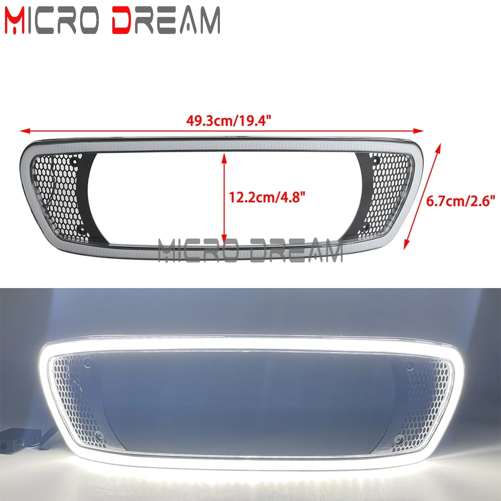 Motor Front Headlight Bezel Cover Trim Guard Protector W/DRL LED Lamp For Harley Road Glide Ultra FLTRU FLTRX Special FLTRXS