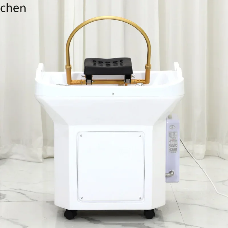 PYH removable hair salon temperature head treatment bed with fumigation water circulation shampoo basin