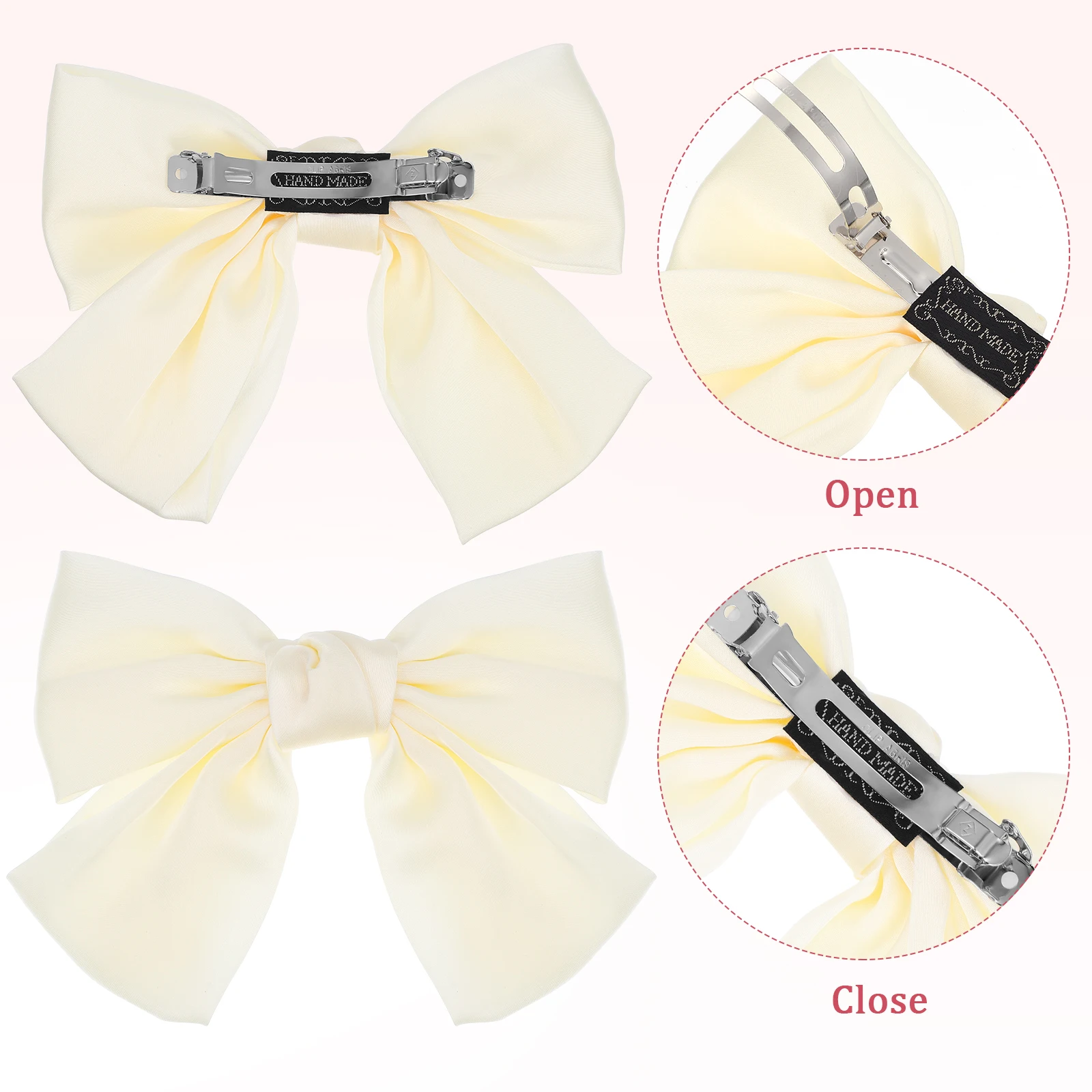 

2 Pcs Hair Bows Lightweight Comfortable Long Lasting Stylish Clips For Women Girls Hair Accessories