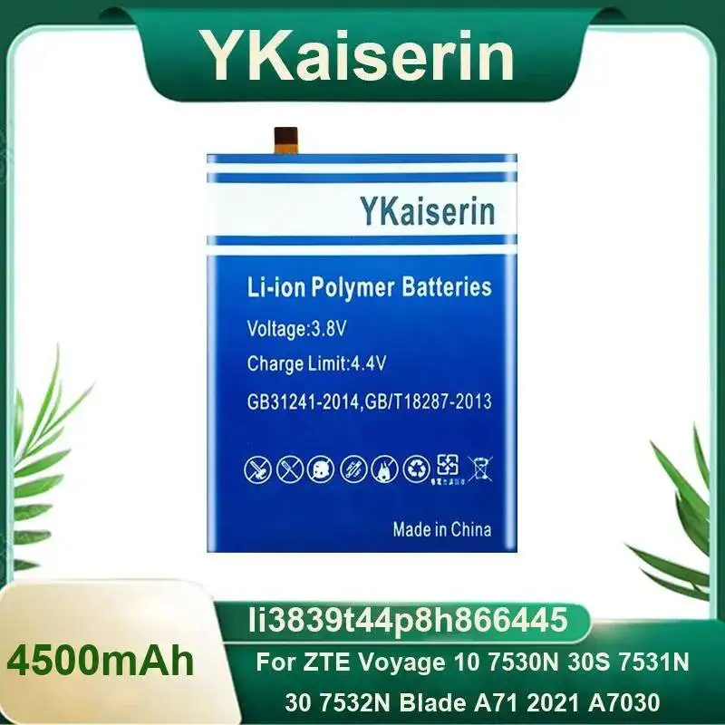 

Аккумулятор мобильного телефона Li3839t44p8h866445 4500 мАч для Zte Voyage 10 7530N 30S 7531N 30 7532N Blade A71 2021 A7030