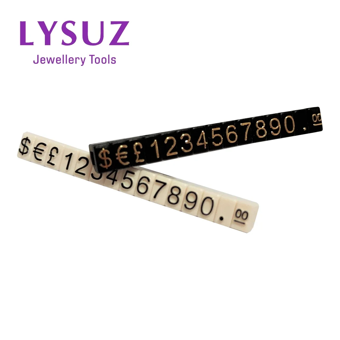 Jewelry Number Price Tag Set Store Display Plastic Dollar Euro Pound Retail Shop Clothes Phone Laptop Showcase Counter 3x5mm