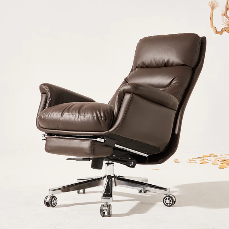 Luxury Leather Office Chair Meditation Conference Long Sitting Elastic Gaming Chair Solid Color Make Up Silla Gamer Furniture