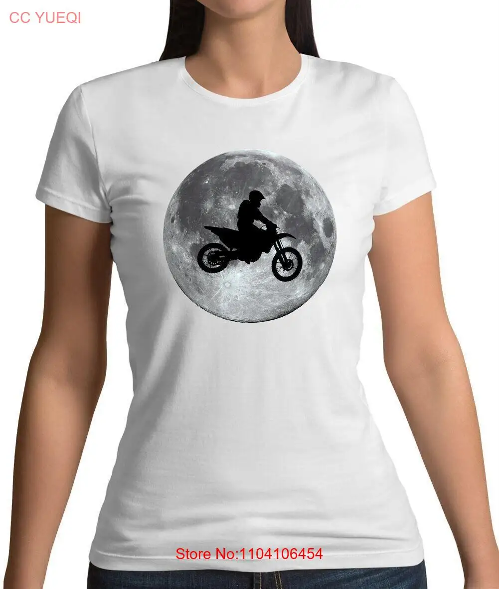 Motorcross Moon - Womens T-Shirt - Motorbike Moto X Motor Cross Bike Racing